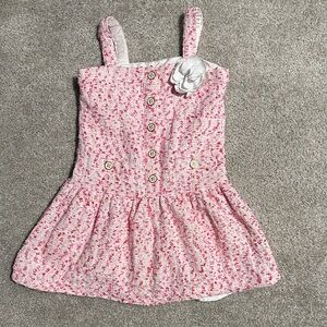 Janie and Jack Pink and Tweed Tunic Dress
